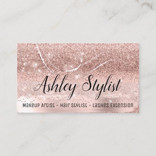 プロフェッショナルメイクアップアーティストまつげエクステンション 名刺 (正面)