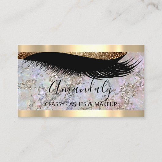 プロフェッショナルメイクアップアーティストまつげグリッターストローク 名刺 (正面)