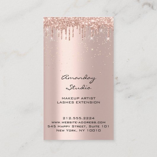 プロフェッショナルメイクアップアーティストまつげヘアディッサー 名刺 (裏面)