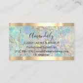 プロフェッショナルメイクアップアーティストまつげホログラフィック 名刺 (裏面)