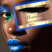 プロフェッショナルメイクアップアーティストまつげ金ゴールド枠 名刺