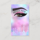 プロフェッショナルメイクアップアーティストまつ毛ホログラフィック 名刺 (正面)