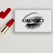 プロフェッショナルメイクアップアーティストまつ毛QRロゴグレー 名刺