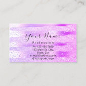 プロフェッショナルメイクアップアーティストアイドラッシュグリッターピンクホ 名刺 (裏面)