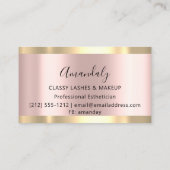 プロフェッショナルメイクアップアーティストアイドラッシュバラ モダン 名刺 (裏面)