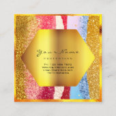 プロフェッショナルメイクアップアーティストアイラッシュスタジオブロー スクエア名刺 (裏面)