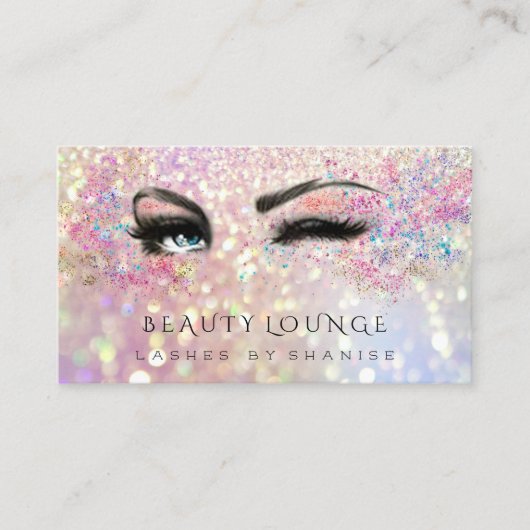 プロフェッショナルメイクアップアーティストアイラッシュバラグリッター 予約カード (正面)