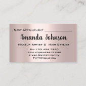 プロフェッショナルメイクアップアーティストアイラッシュバラ紙吹雪 名刺 (裏面)