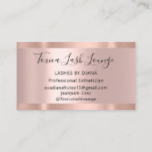 プロフェッショナルメイクアップアーティストアイラッシュバラ金ゴールド 名刺 (裏面)