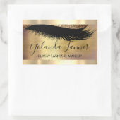 プロフェッショナルメイクアップアーティストアイラッシュブティック 長方形シール (バッグ)