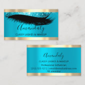 プロフェッショナルメイクアップアーティストアイラッシュブユニークルー 名刺 (正面/裏面)