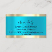 プロフェッショナルメイクアップアーティストアイラッシュブユニークルー 名刺 (裏面)