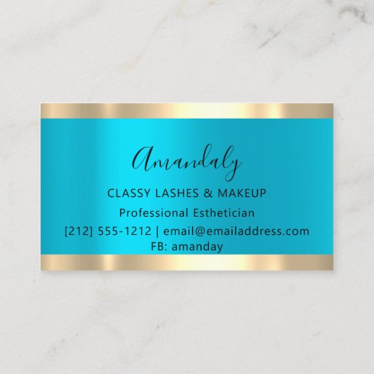 プロフェッショナルメイクアップアーティストアイラッシュブユニークルー 名刺 (裏面)