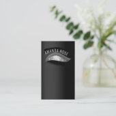 プロフェッショナルメイクアップアーティストアイラッシュブロウズグレイ 名刺 (スタンド正面)