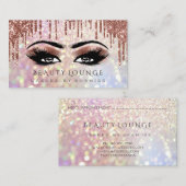 プロフェッショナルメイクアップアーティストアイラッシュブロンズグリッター 予約カード (正面/裏面)