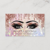 プロフェッショナルメイクアップアーティストアイラッシュブロンズグリッター 予約カード (正面)