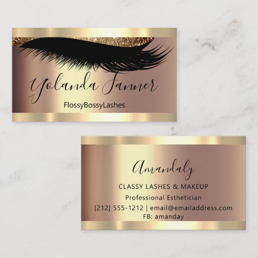 プロフェッショナルメイクアップアーティストアイラユニークッシュモダンB 名刺 (正面/裏面)