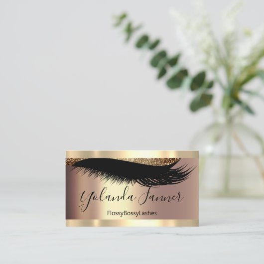 プロフェッショナルメイクアップアーティストアイラユニークッシュモダンB 名刺 (スタンド正面)