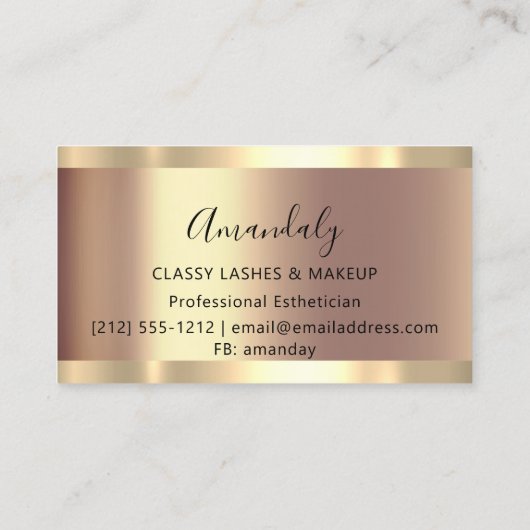 プロフェッショナルメイクアップアーティストアイラユニークッシュ 名刺 (裏面)