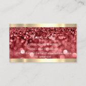 プロフェッショナルメイクアップアーティストアイランドブルゴーニュレッド 名刺 (裏面)