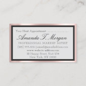 プロフェッショナルメイクアップアーティストアポイントメントイベントVIP 名刺 (裏面)