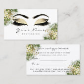 プロフェッショナルメイクアップアーティストアポイントメントホワイトカード 名刺 (正面/裏面)