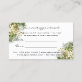 プロフェッショナルメイクアップアーティストアポイントメントホワイトカード 名刺 (裏面)