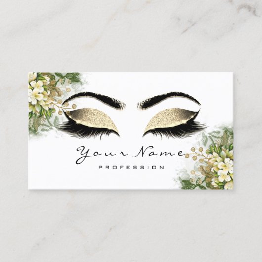 プロフェッショナルメイクアップアーティストアポイントメントホワイトカード 名刺 (正面)