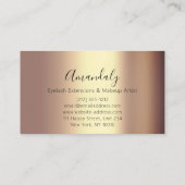 プロフェッショナルメイクアップアーティストキスリップゴールデンレッド 名刺 (裏面)