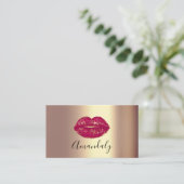 プロフェッショナルメイクアップアーティストキスリップゴールデンレッド 名刺 (スタンド正面)