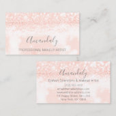 プロフェッショナルメイクアップアーティストキスリップ赤面グリッター 名刺 (正面/裏面)