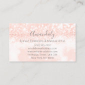 プロフェッショナルメイクアップアーティストキスリップ赤面グリッター 名刺 (裏面)