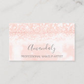 プロフェッショナルメイクアップアーティストキスリップ赤面グリッター 名刺 (正面)