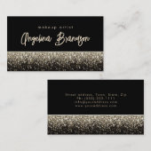 プロフェッショナルメイクアップアーティストグラマーグリッターカード 名刺 (正面/裏面)