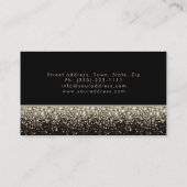 プロフェッショナルメイクアップアーティストグラマーグリッターカード 名刺 (裏面)