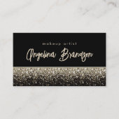 プロフェッショナルメイクアップアーティストグラマーグリッターカード 名刺 (正面)