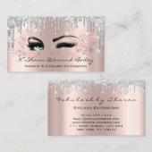 プロフェッショナルメイクアップアーティストグリーンアイズシルバーバラ 名刺 (正面/裏面)