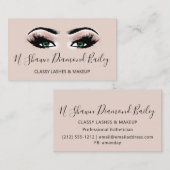 プロフェッショナルメイクアップアーティストグリーンアイドラッシュ金ゴールドVIP 名刺 (正面/裏面)