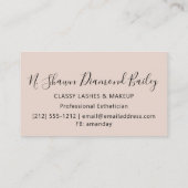 プロフェッショナルメイクアップアーティストグリーンアイドラッシュ金ゴールドVIP 名刺 (裏面)