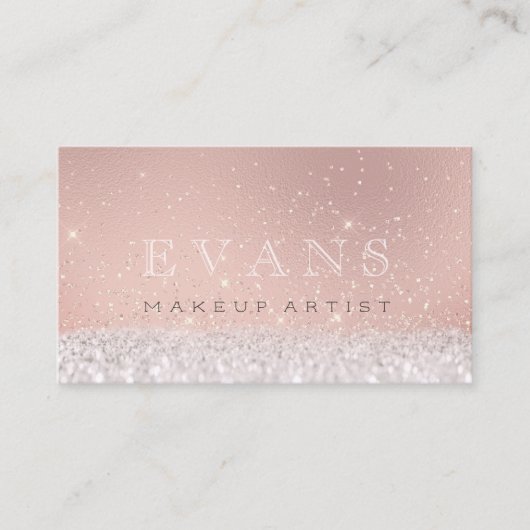 プロフェッショナルメイクアップアーティストバラグリッターグリッター 予約カード (正面)