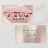 プロフェッショナルメイクアップアーティストバラグリッターリップキス 名刺 (正面/裏面)
