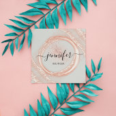 プロフェッショナルメイクアップアーティストバラグレーパウダーロゴ スクエア名刺