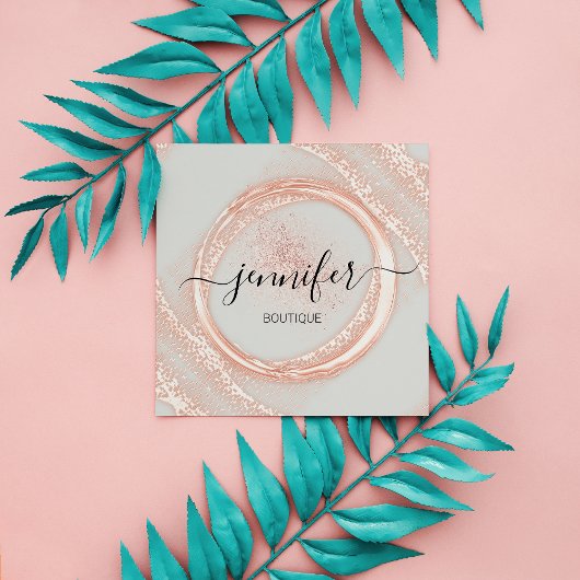 プロフェッショナルメイクアップアーティストバラグレーパウダーロゴ スクエア名刺