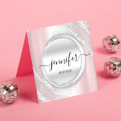 プロフェッショナルメイクアップアーティストバラシルバーグレーロゴ スクエア名刺