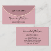 プロフェッショナルメイクアップアーティストバラモダンピンクスキニー 名刺 (正面/裏面)