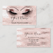 プロフェッショナルメイクアップアーティストバラ紙吹雪まつ毛 名刺 (正面/裏面)