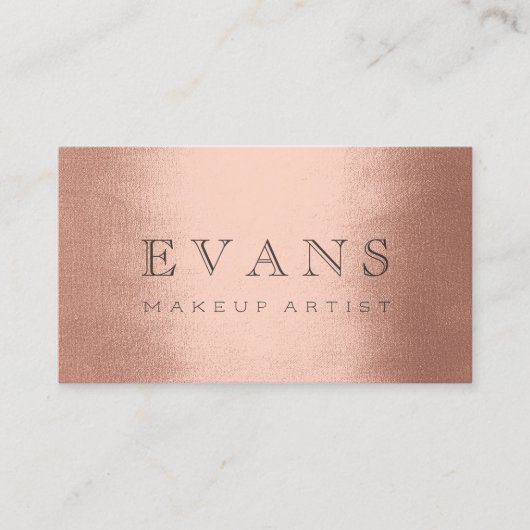 プロフェッショナルメイクアップアーティストバラ赤面アポイントメント 予約カード (正面)