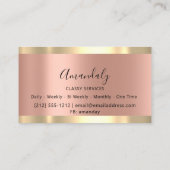 プロフェッショナルメイクアップアーティストバラ金ゴールドの点滅 名刺 (裏面)