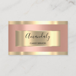 プロフェッショナルメイクアップアーティストバラ金ゴールドの点滅 名刺