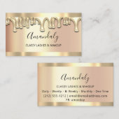 プロフェッショナルメイクアップアーティストバラWxing Lash Drips 名刺 (正面/裏面)